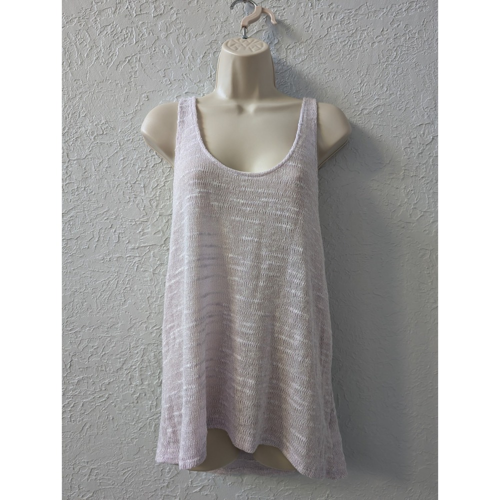 Kimchi Blue L Made in USA Open Knit Tank Lavender Space Dye Boho Y2K Hippie